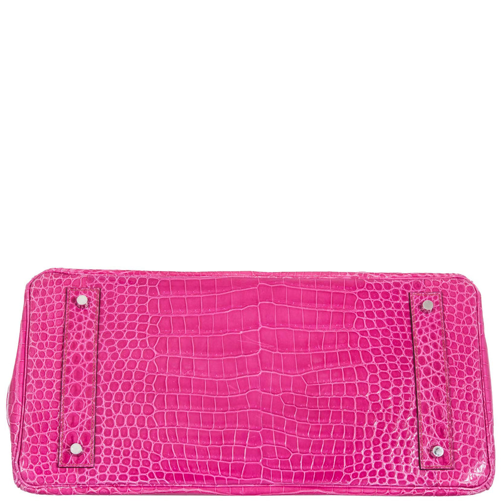 Hermès Birkin 42 JPG Jean Paul Gaultier Fuchsia Porosus Crocodile Palladium Hardware
