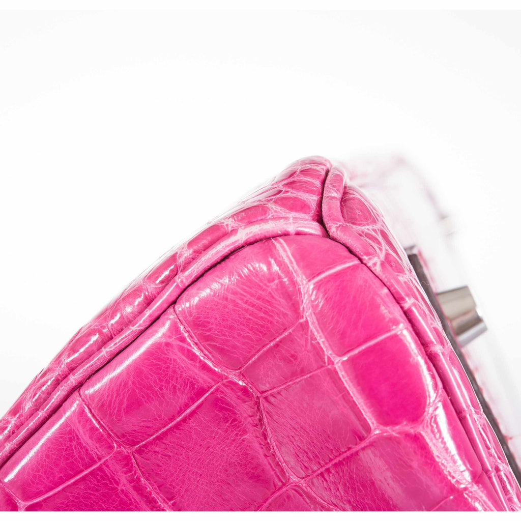 Hermès Birkin 42 JPG Jean Paul Gaultier Fuchsia Porosus Crocodile Palladium Hardware