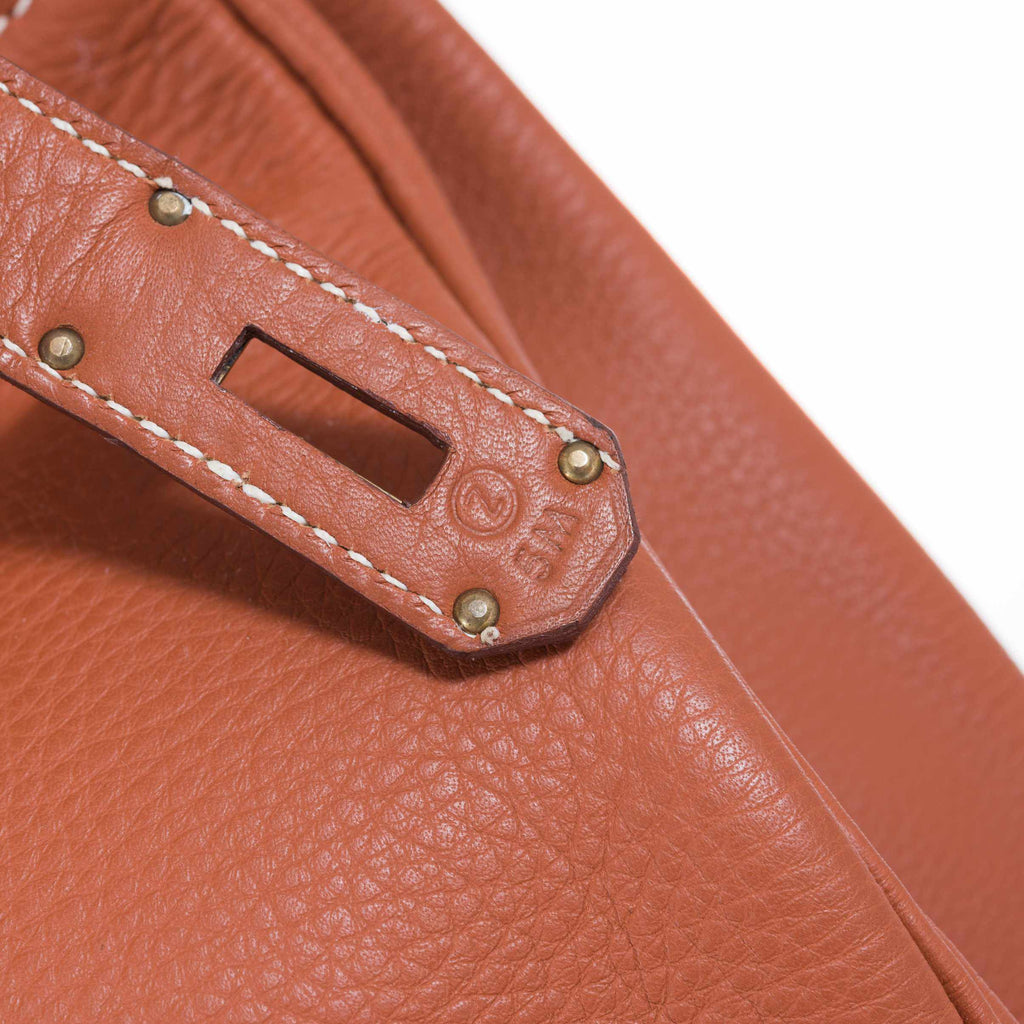 Hermès Birkin 45 HAC Etrusque Clemence leather Gold Hardware