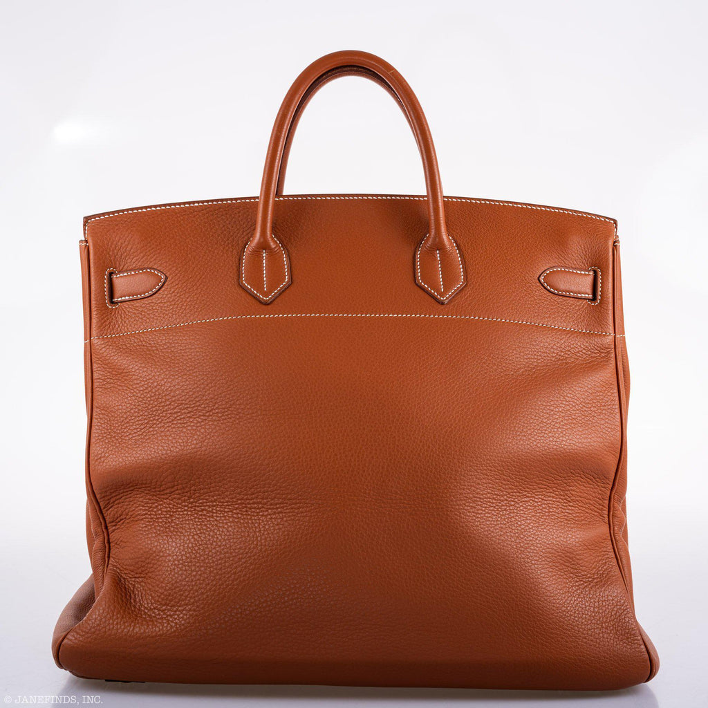 Hermès Birkin 45 HAC Etrusque Clemence leather Gold Hardware