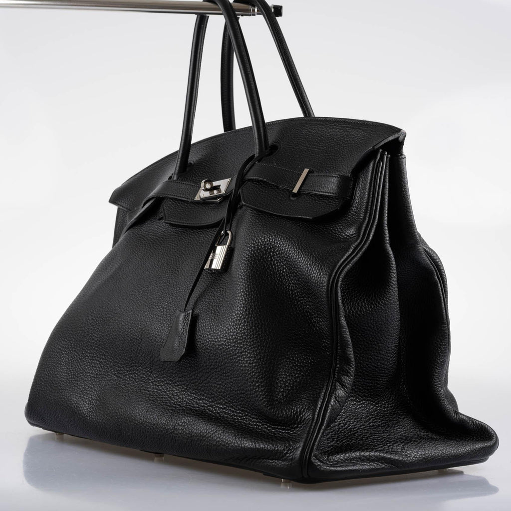 Hermès Birkin 55 Travel Black Clemence Leather Palladium Hardware