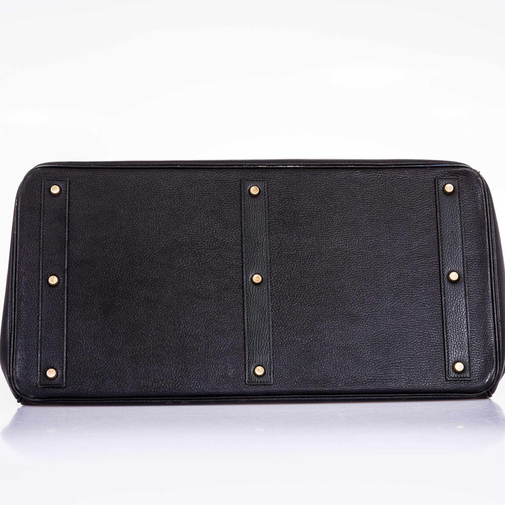 Hermès Birkin 55 Travel Black Clemence Leather Palladium Hardware