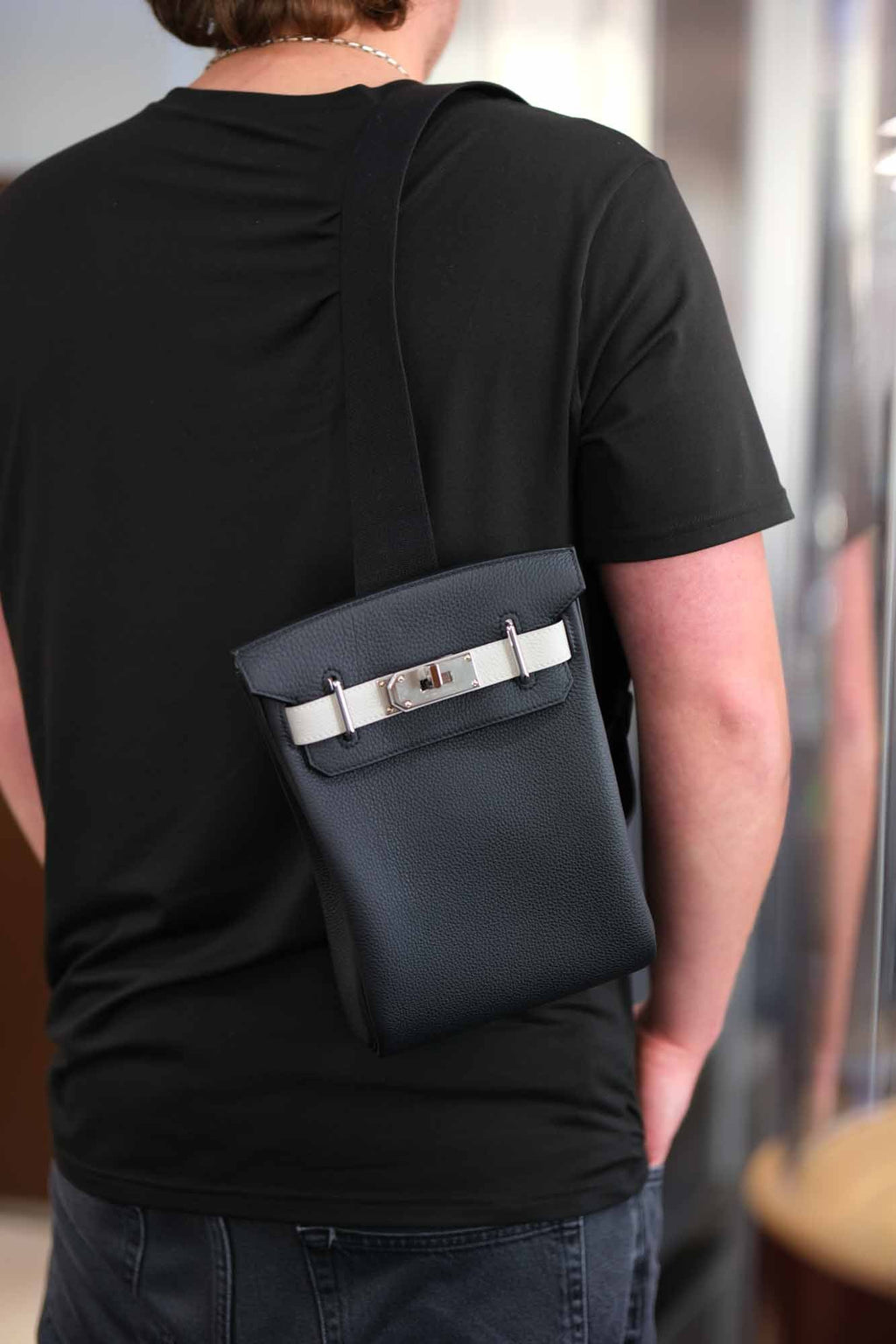 Hermès Birkin HSS HAC A Dos PM Black Togo and Craie Swift Palladium Hardware