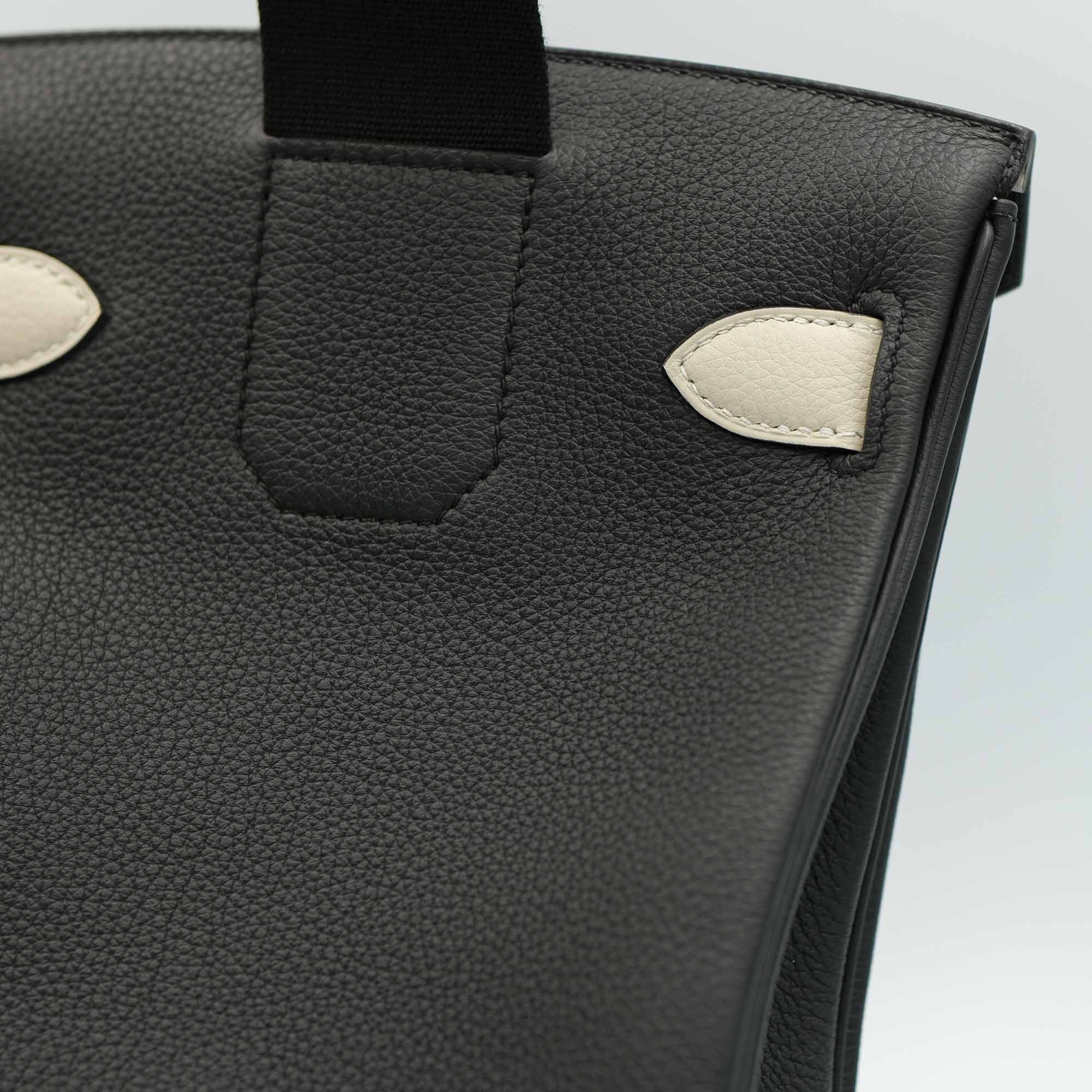 Hermès Birkin HSS HAC A Dos PM Black Togo and Craie Swift Palladium Hardware