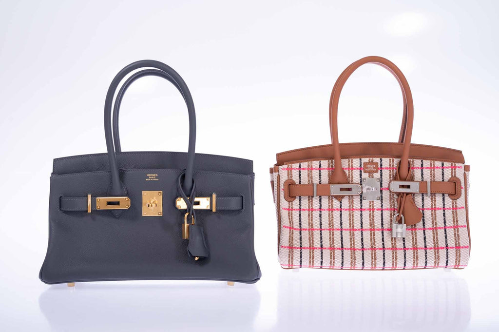 Hermès Birkin Shoulder Light 29 in Gold Evercolor and Embroidered Rose Pop, Black, Gold Toile Palladium Hardware