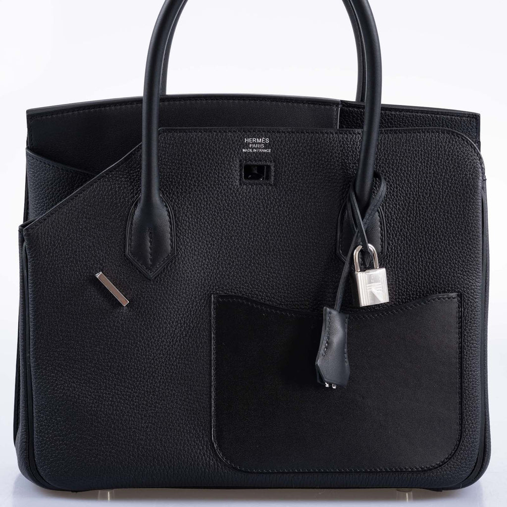 Hermès Birkin en Desordre Black Togo and Swift Palladium Hardware