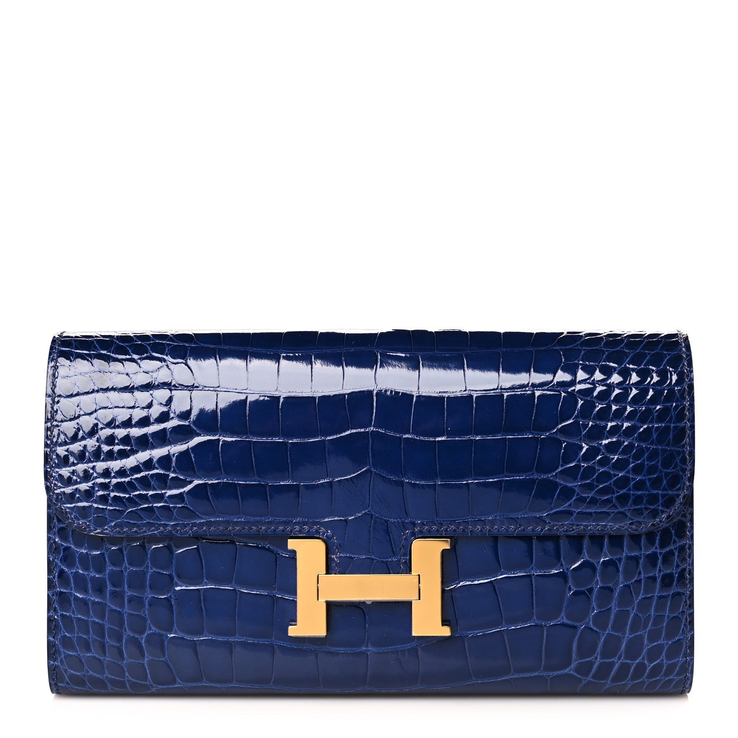 HERMÈS SHINY ALLIGATOR CONSTANCE WALLET