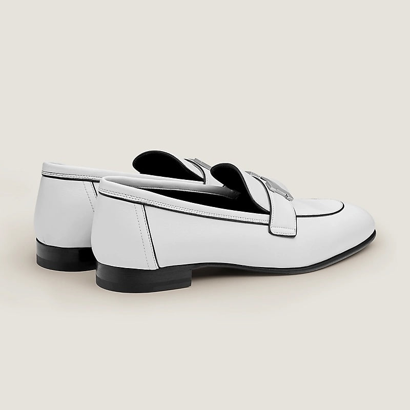HERMÈS LADIES PARIS CALFSKIN LEATHER LOAFERS