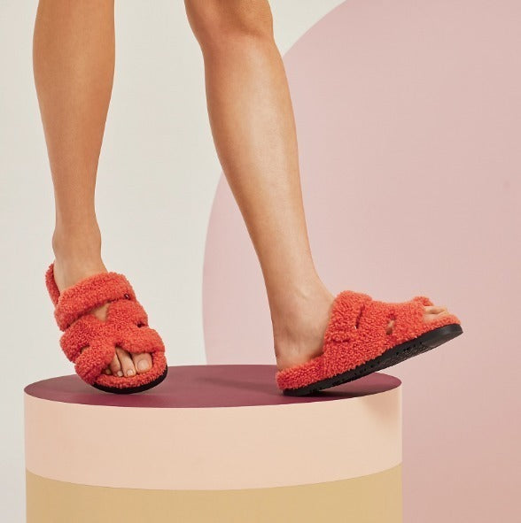 HERMÈS CHYPRE TECHNO WOOLSKIN SANDALS
