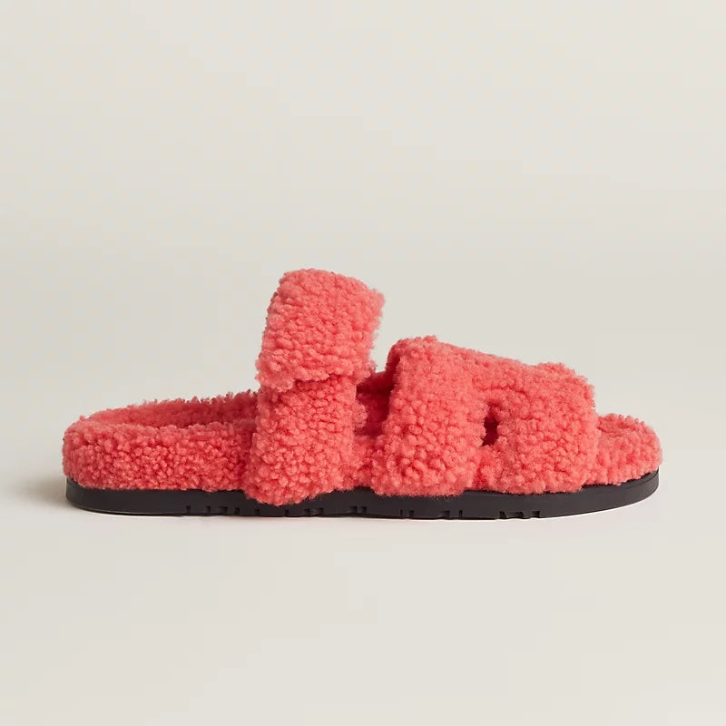 HERMÈS CHYPRE TECHNO WOOLSKIN SANDALS