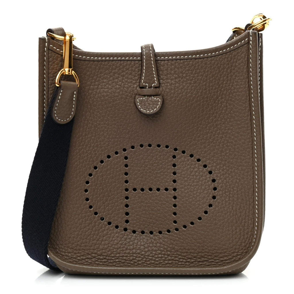 HERMÈS TAURILLON CLEMENCE AMAZONE EVELYNE TPM MINI BAG ETOUPE