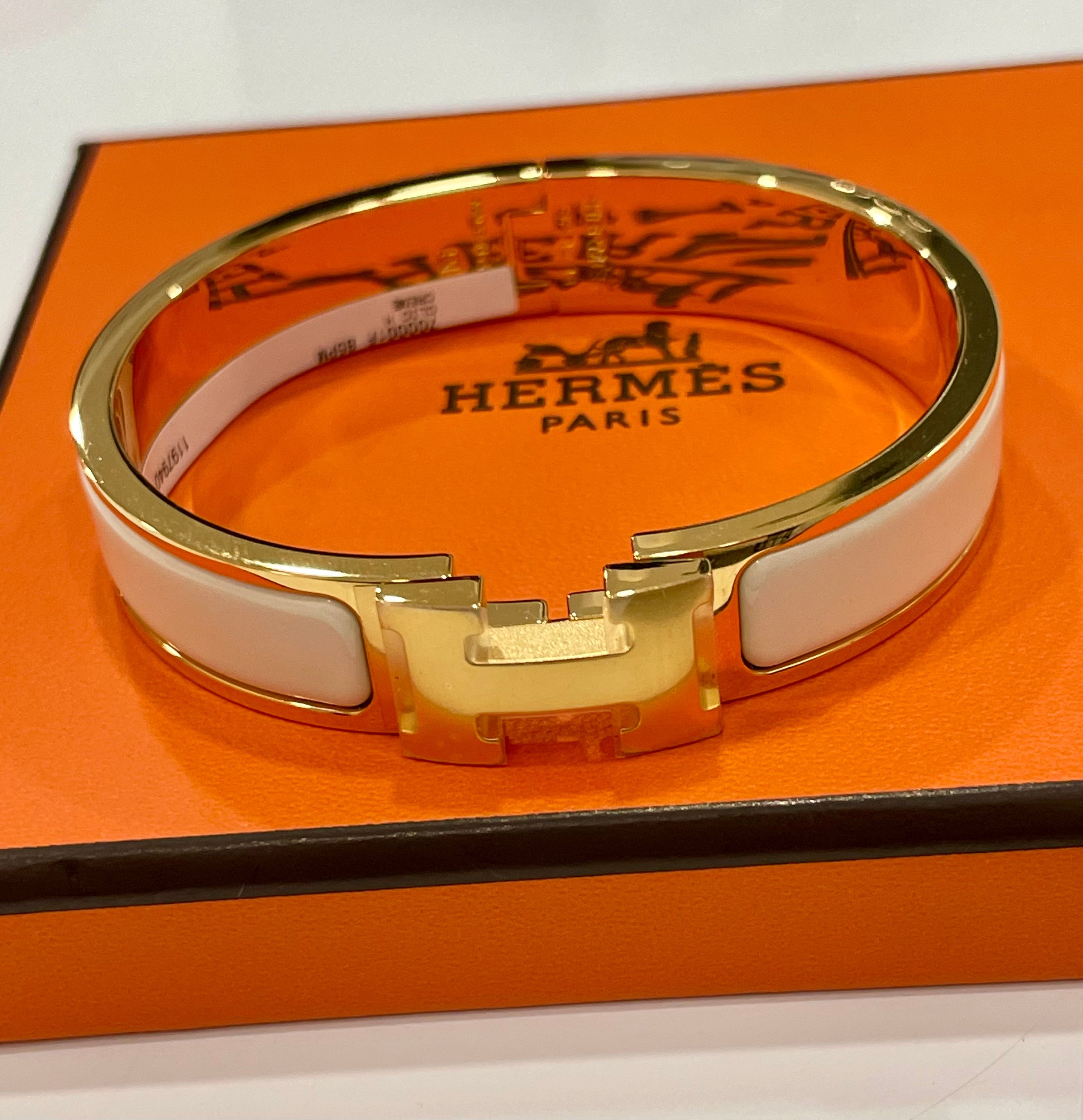 HERMÈS CLIC H BRACELET PM CREAM