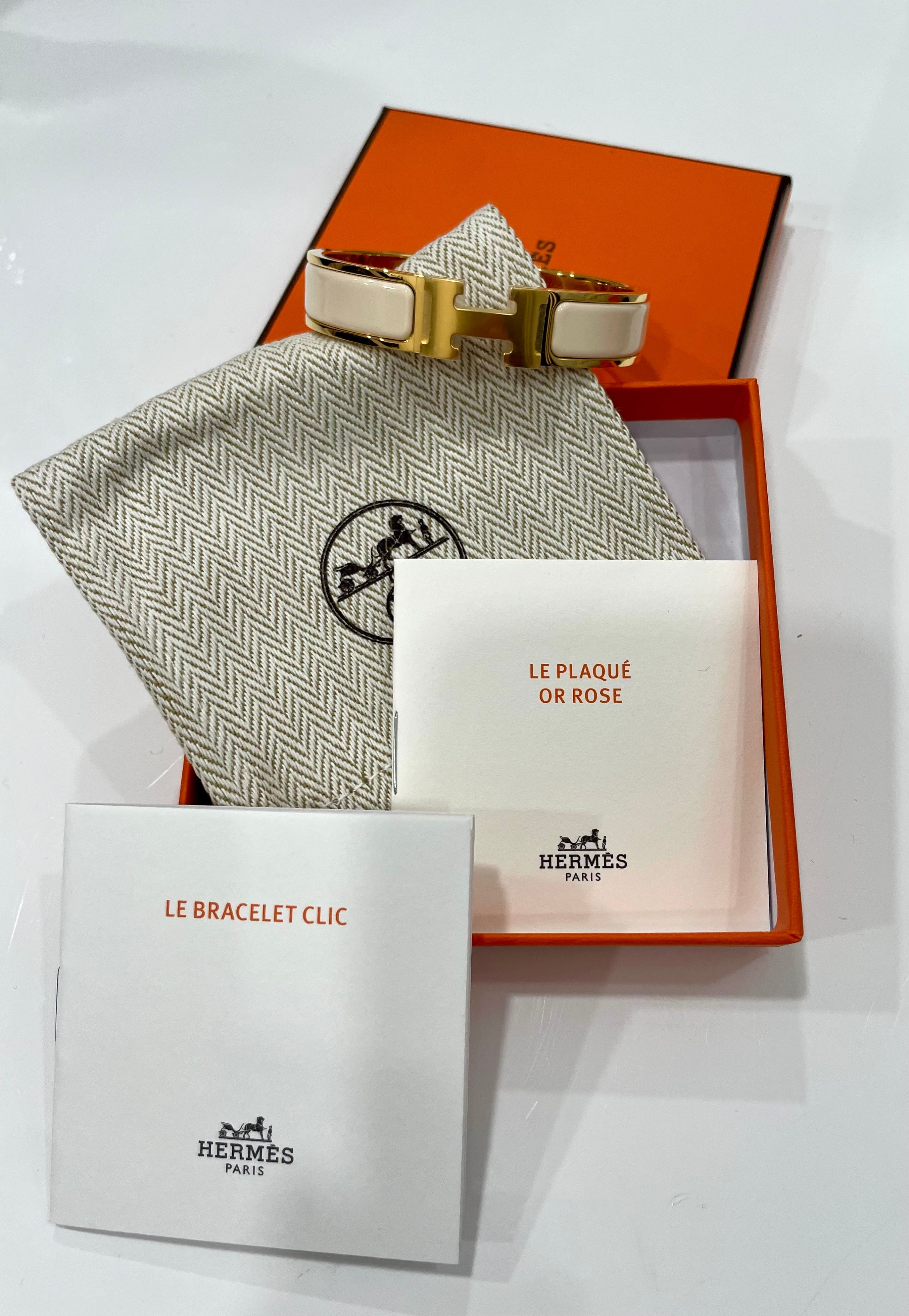 HERMÈS CLIC H BRACELET PM CREAM