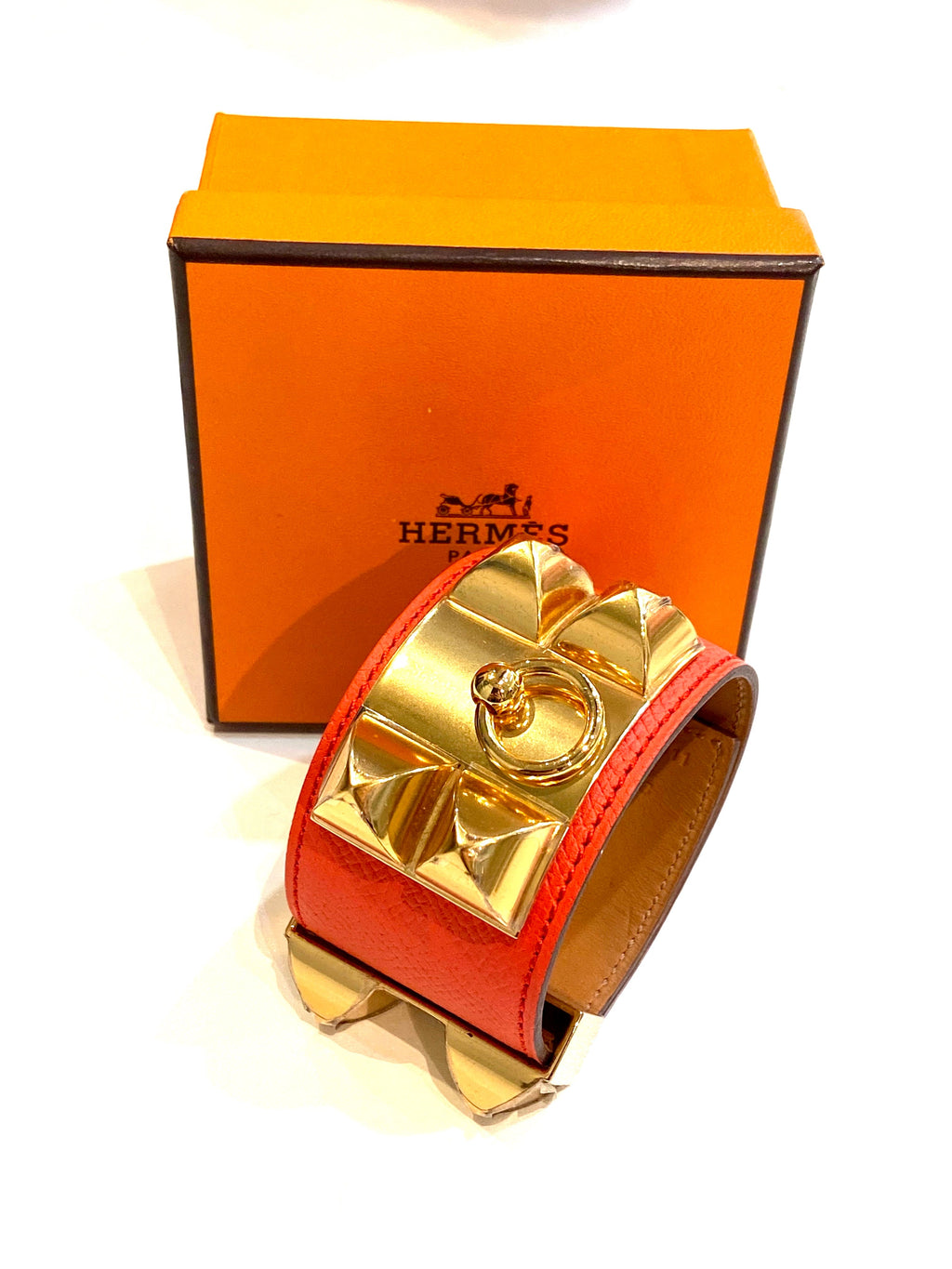 HERMÈS COLLIER DE CHIEN SWIFT T2 CUFF BRACELET