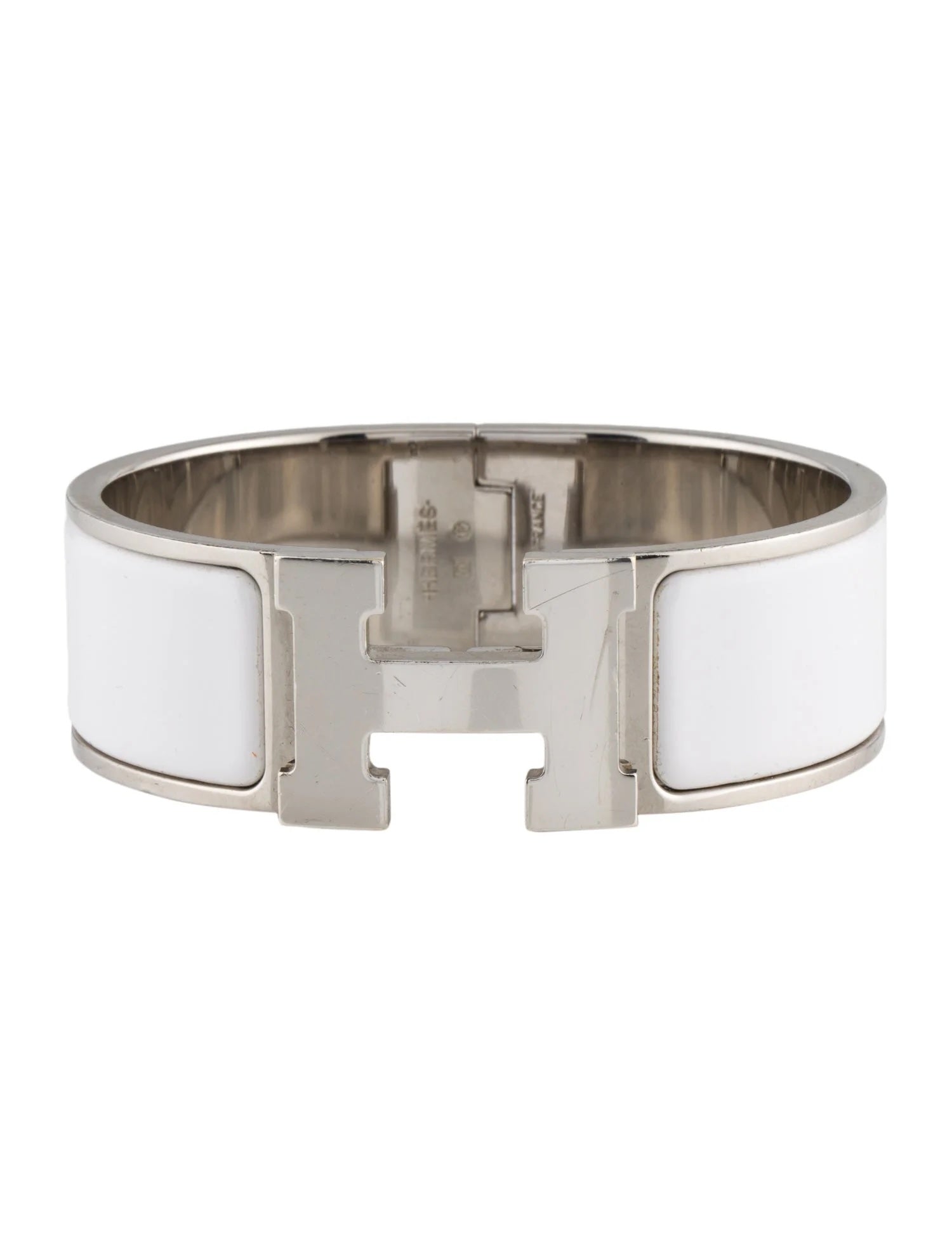 HERMÈS CLIC CLAC H ENAMEL WIDE CUFF BRACELET GM