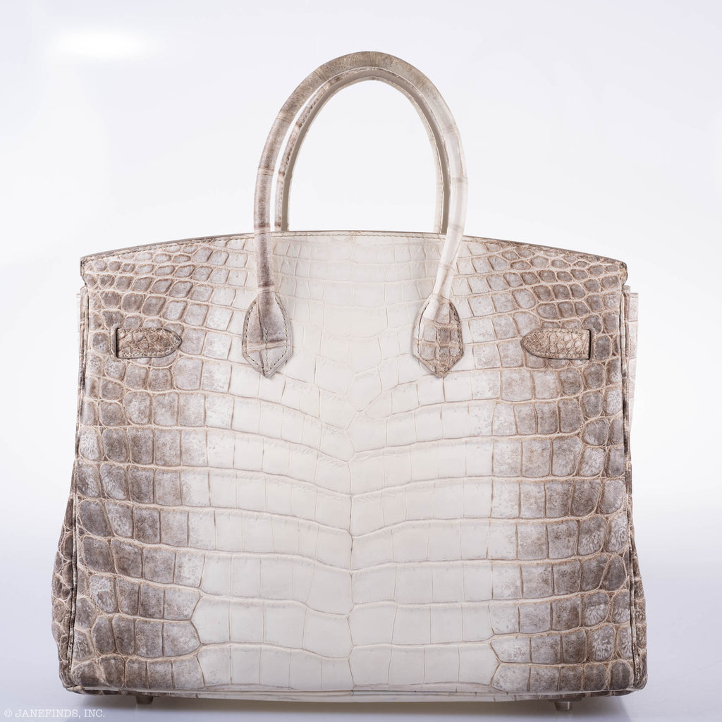 Hermès Diamond Himalaya Birkin 35 Matte Nilo Crocodile 18K White Gold Diamond Hardware
