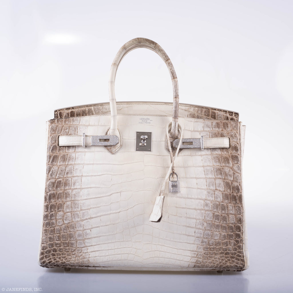 Hermès Diamond Himalaya Birkin 35 Matte Nilo Crocodile 18K White Gold Diamond Hardware