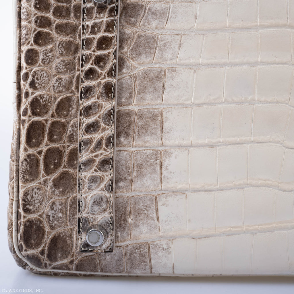 Hermès Diamond Himalaya Birkin 35 Matte Nilo Crocodile 18K White Gold Diamond Hardware
