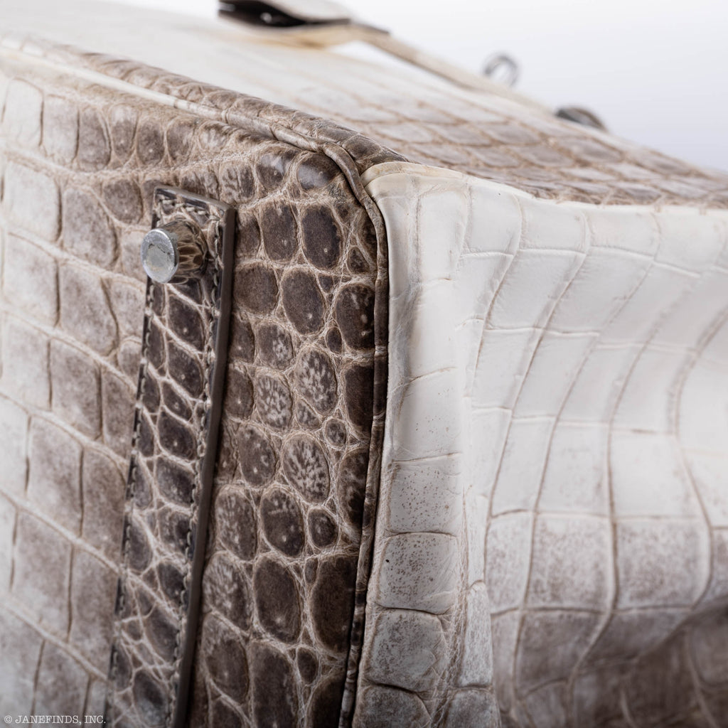 Hermès Diamond Himalaya Birkin 35 Matte Nilo Crocodile 18K White Gold Diamond Hardware