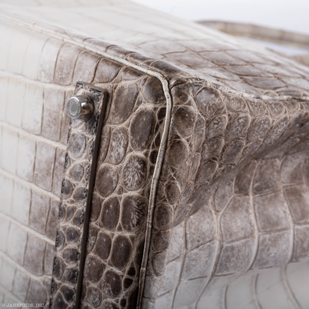 Hermès Diamond Himalaya Birkin 35 Matte Nilo Crocodile 18K White Gold Diamond Hardware