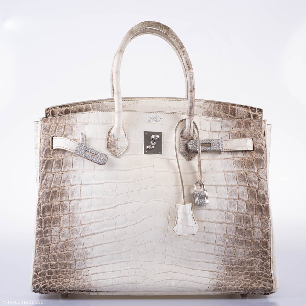 Hermès Diamond Himalaya Birkin 35 Matte Nilo Crocodile 18K White Gold Diamond Hardware
