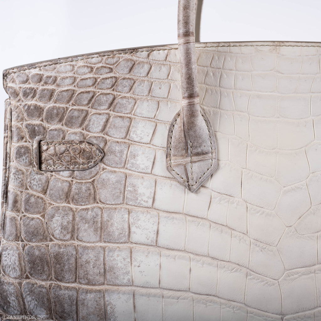 Hermès Diamond Himalaya Birkin 35 Matte Nilo Crocodile 18K White Gold Diamond Hardware