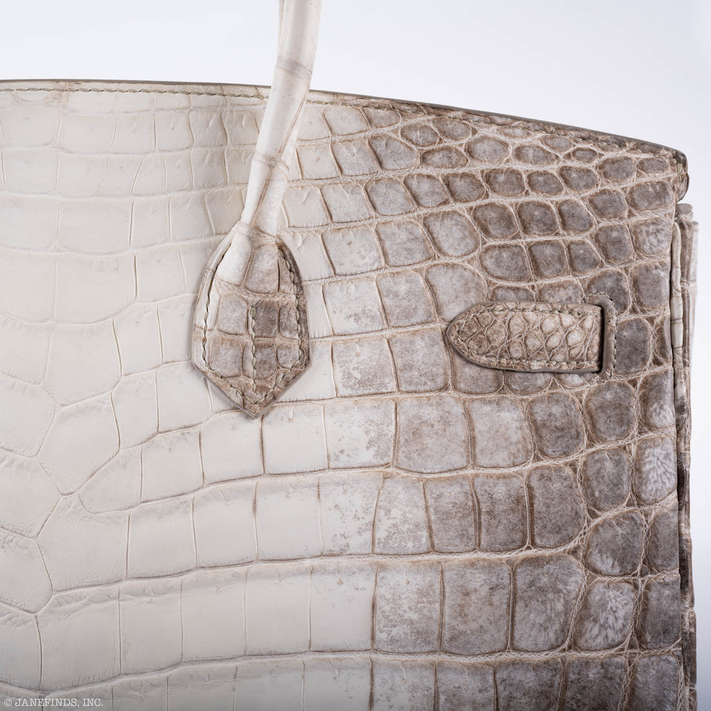 Hermès Diamond Himalaya Birkin 35 Matte Nilo Crocodile 18K White Gold Diamond Hardware