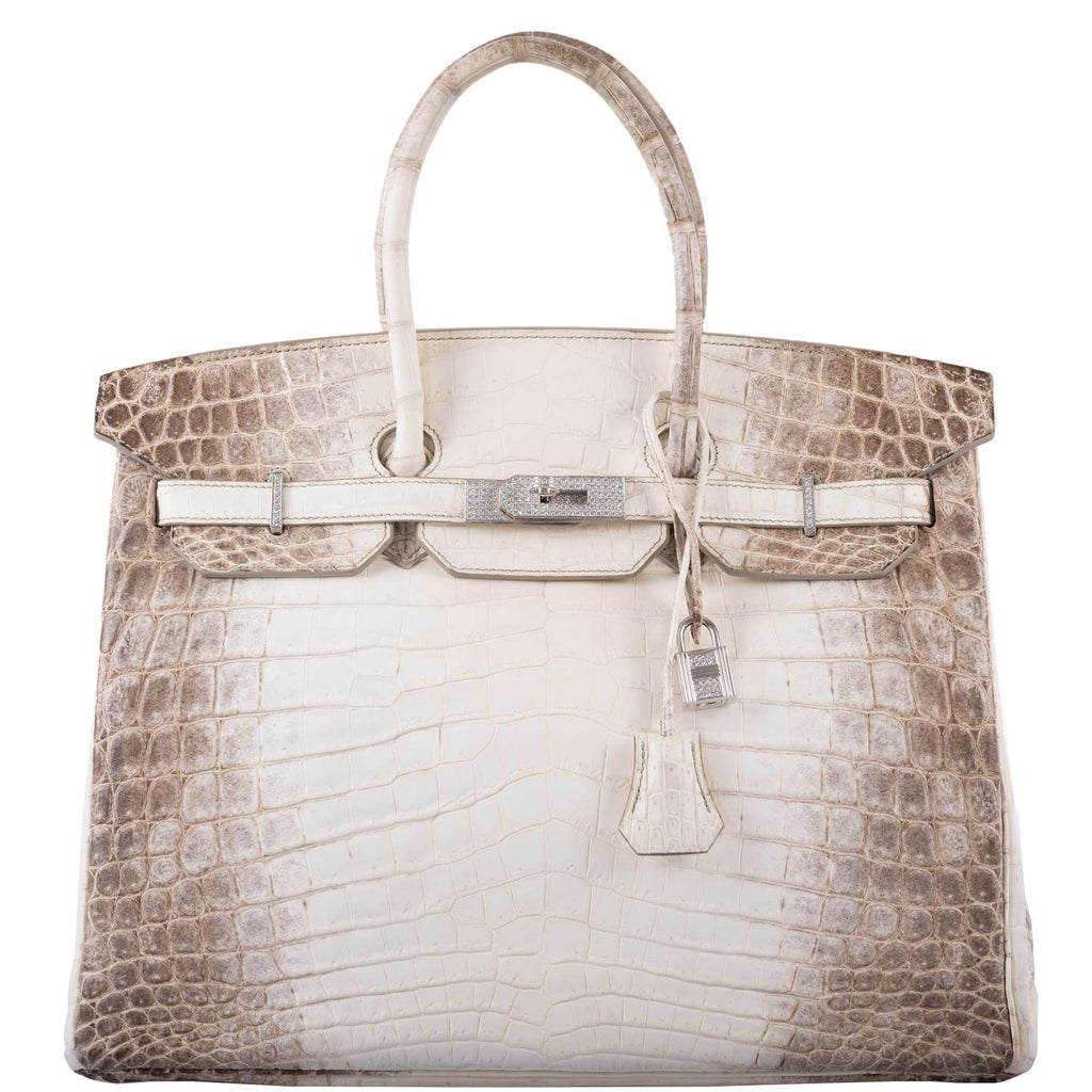 Hermès Diamond Himalaya Birkin 35 Matte Nilo Crocodile 18K White Gold Diamond Hardware