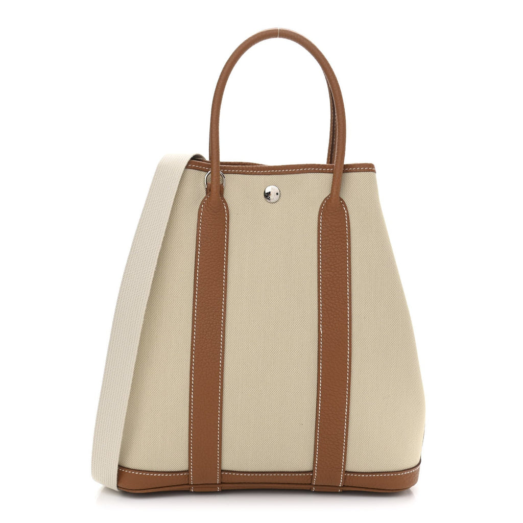 HERMÈS GARDEN FILE 28 TOTE BAG IN BETON/ OCRE