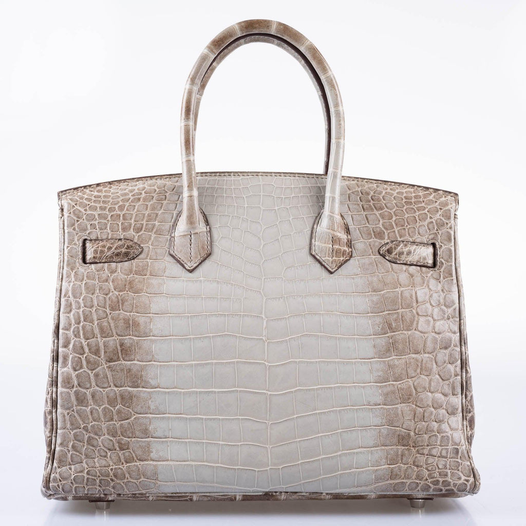Hermès Gris Cendre Himalaya Birkin 30 Matte Nilo Crocodile with Palladium Hardware - 2013, Q Square