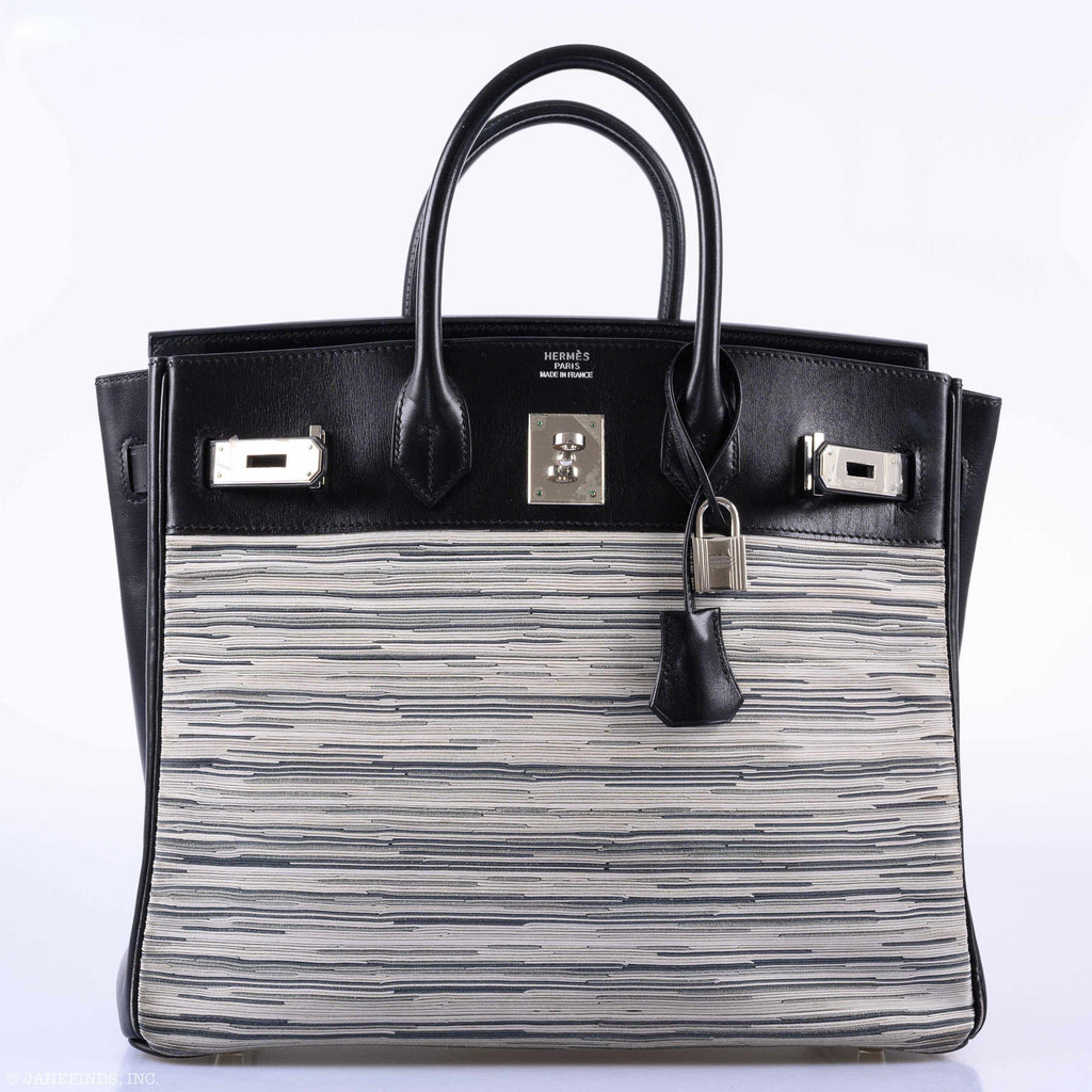 Hermès HAC Birkin 32 Gray Vibrato and Black Box Palladium Hardware