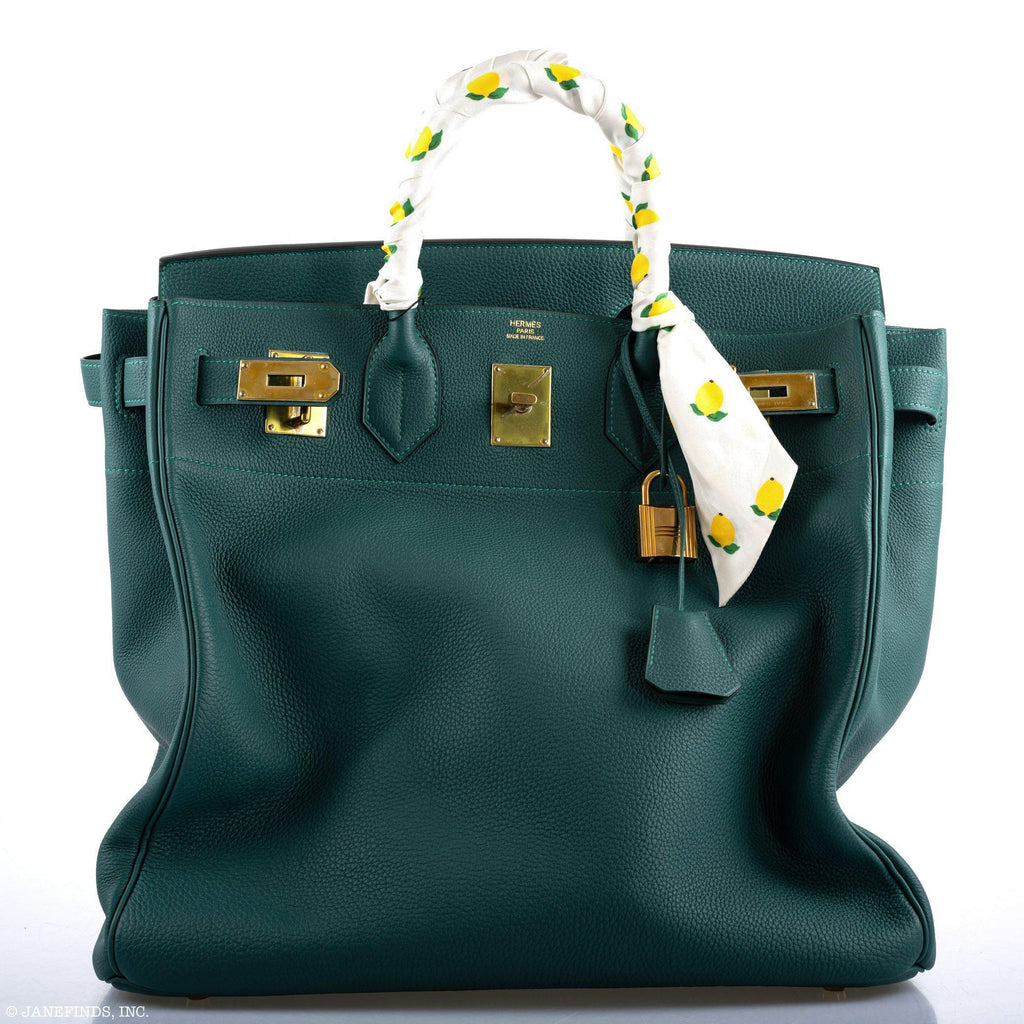 Hermès HAC Birkin 40 Malachite Togo with Gold Hardware
