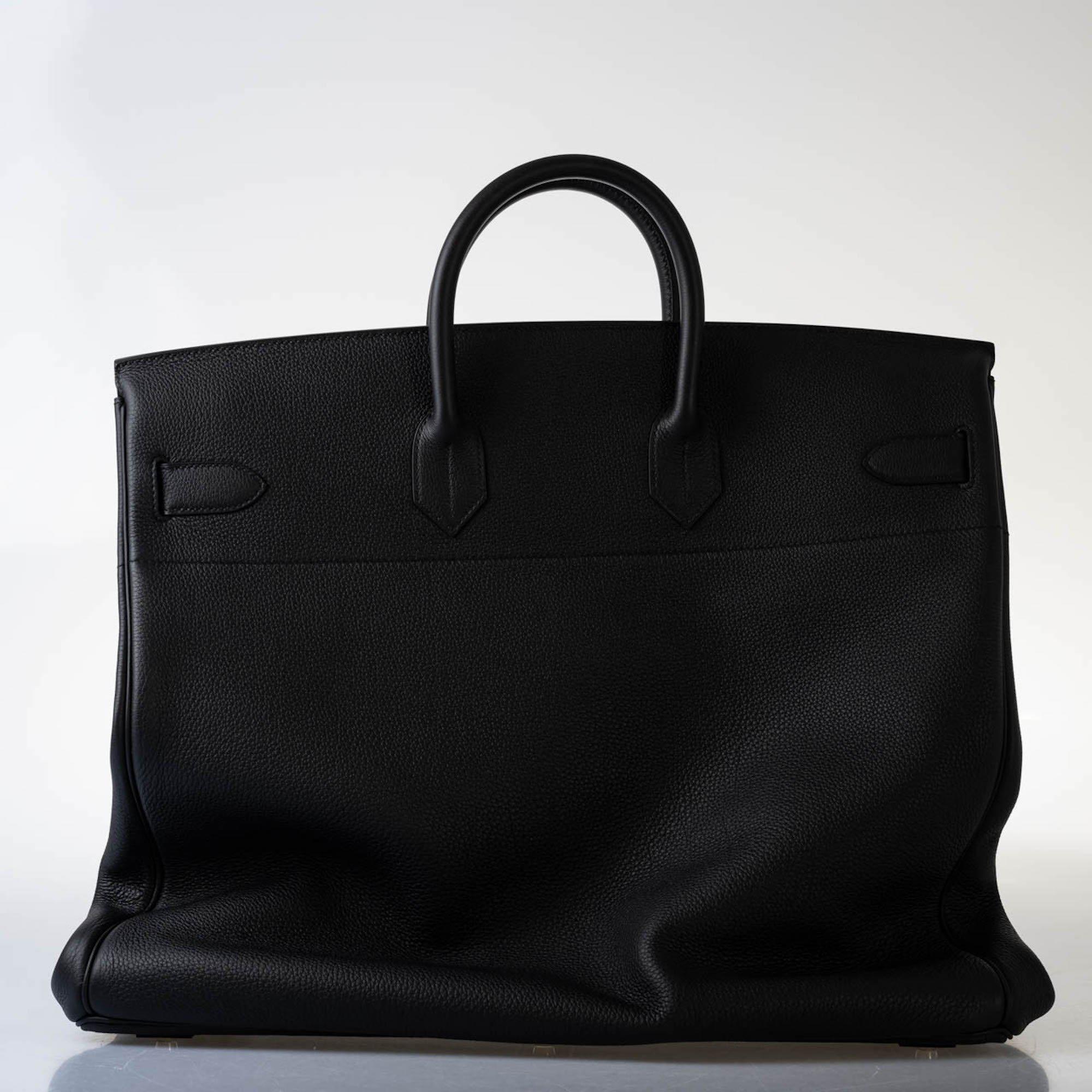 Hermès HAC Birkin 50 Voyager Black Togo leather Palladium Hardware