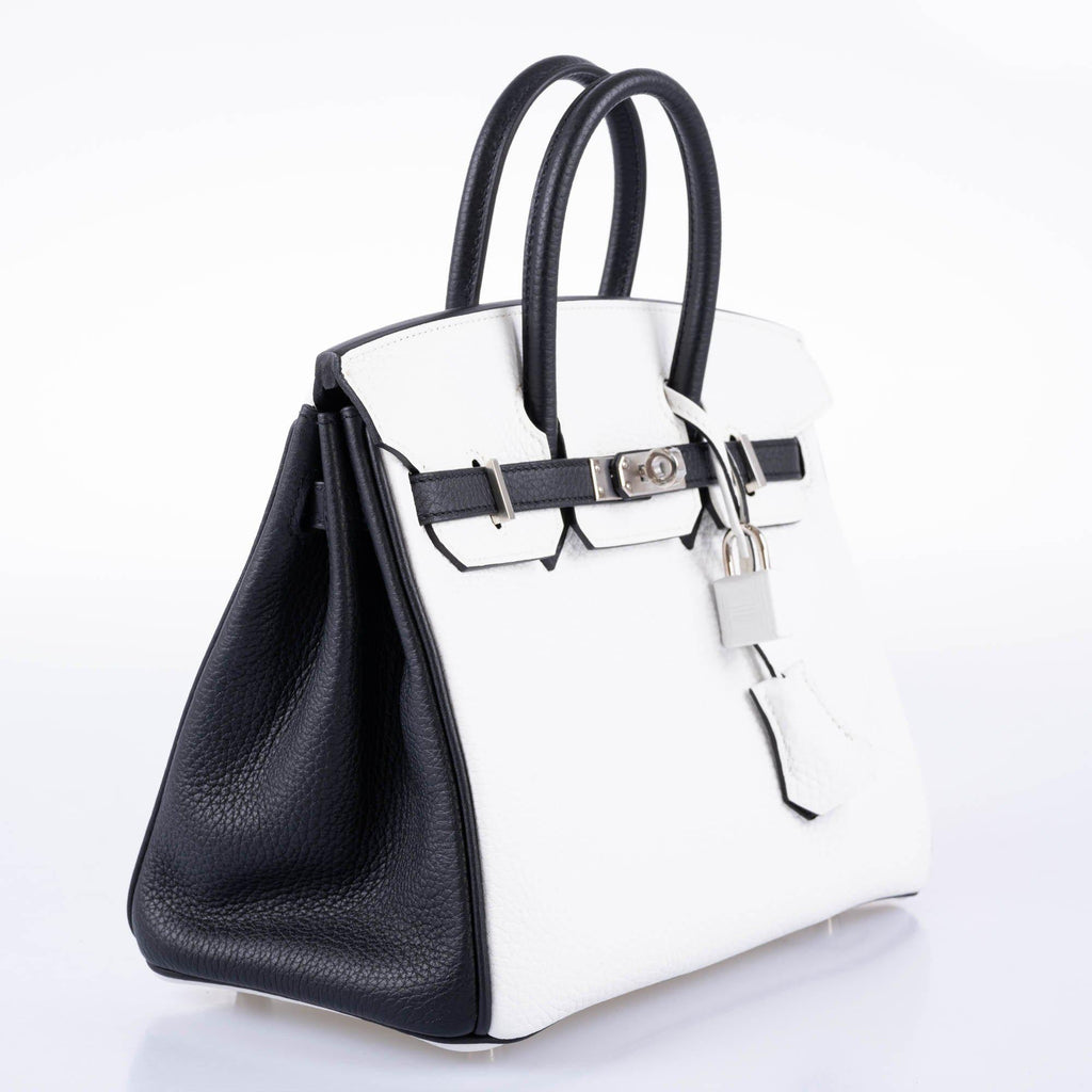 Hermès HSS Birkin 25 Black and White Togo with Palladium Hardware - 2018, C