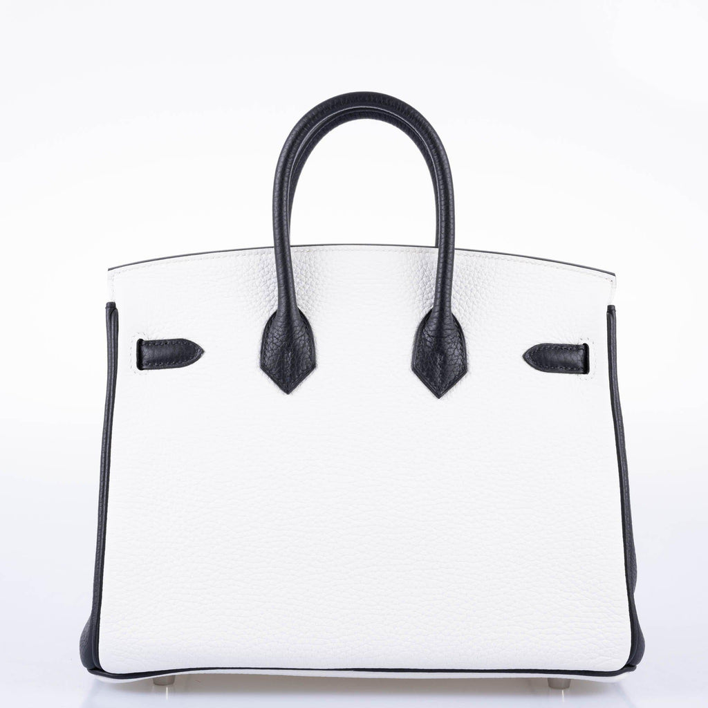 Hermès HSS Birkin 25 Black and White Togo with Palladium Hardware