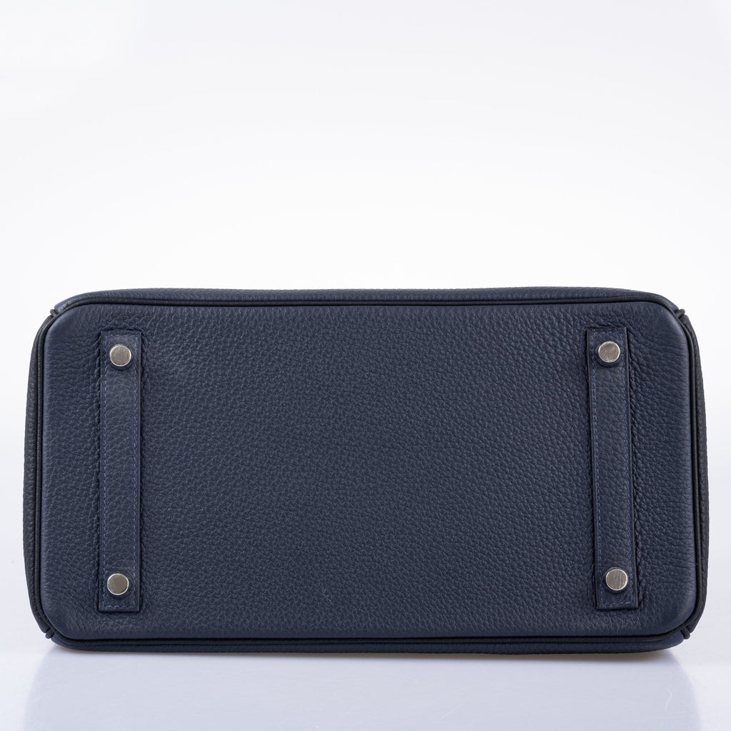 Hermès HSS Birkin 30 Blue Nuit & Black Togo Brushed Palladium Hardware
