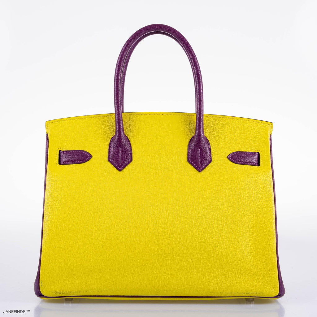 Hermès HSS Birkin 30 Lime and Anemone Chevre Palladium Hardware