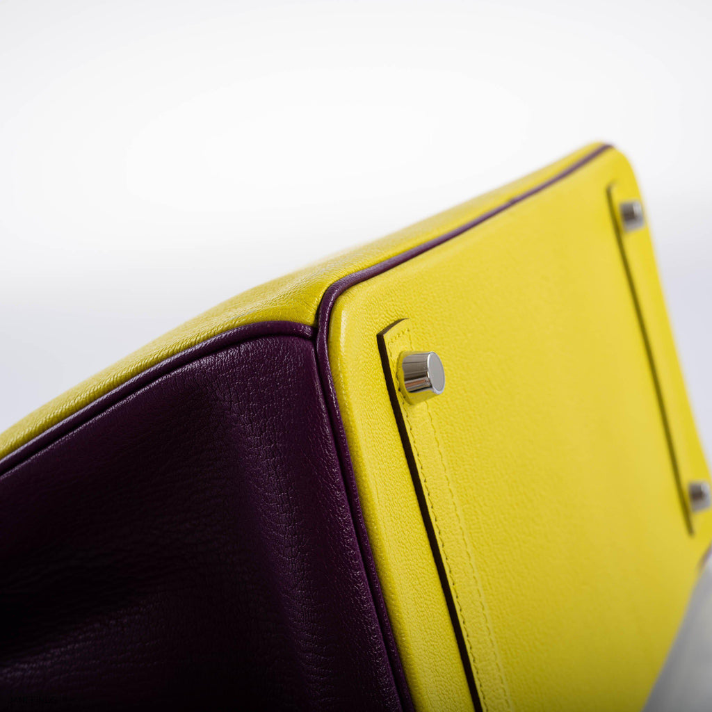 Hermès HSS Birkin 30 Lime and Anemone Chevre Palladium Hardware