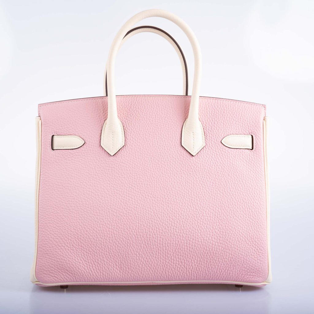 Hermès HSS Birkin 30 Rose Sakura and Craie Clemence with Rose Gold Hardware