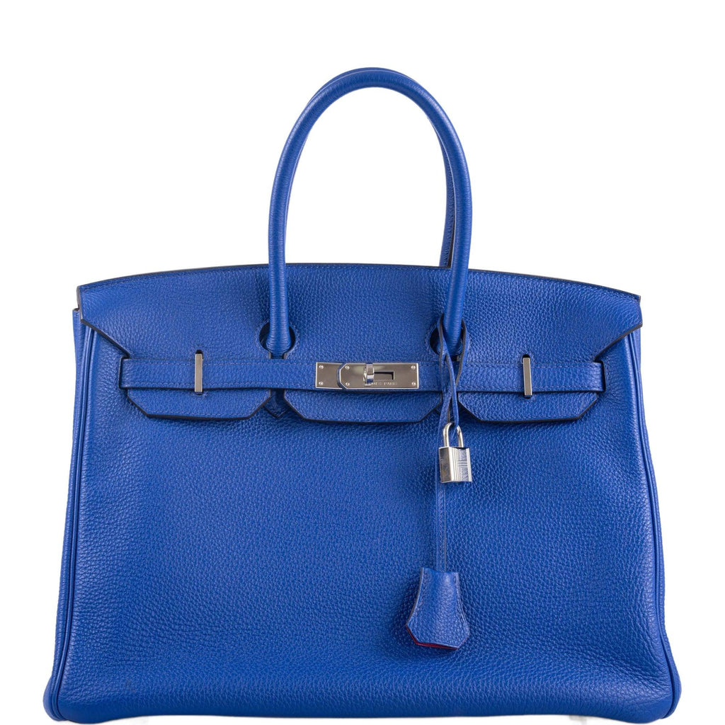 Hermès HSS Birkin 35 Bleu Electrique Togo & Fuchsia Palladium Hardware