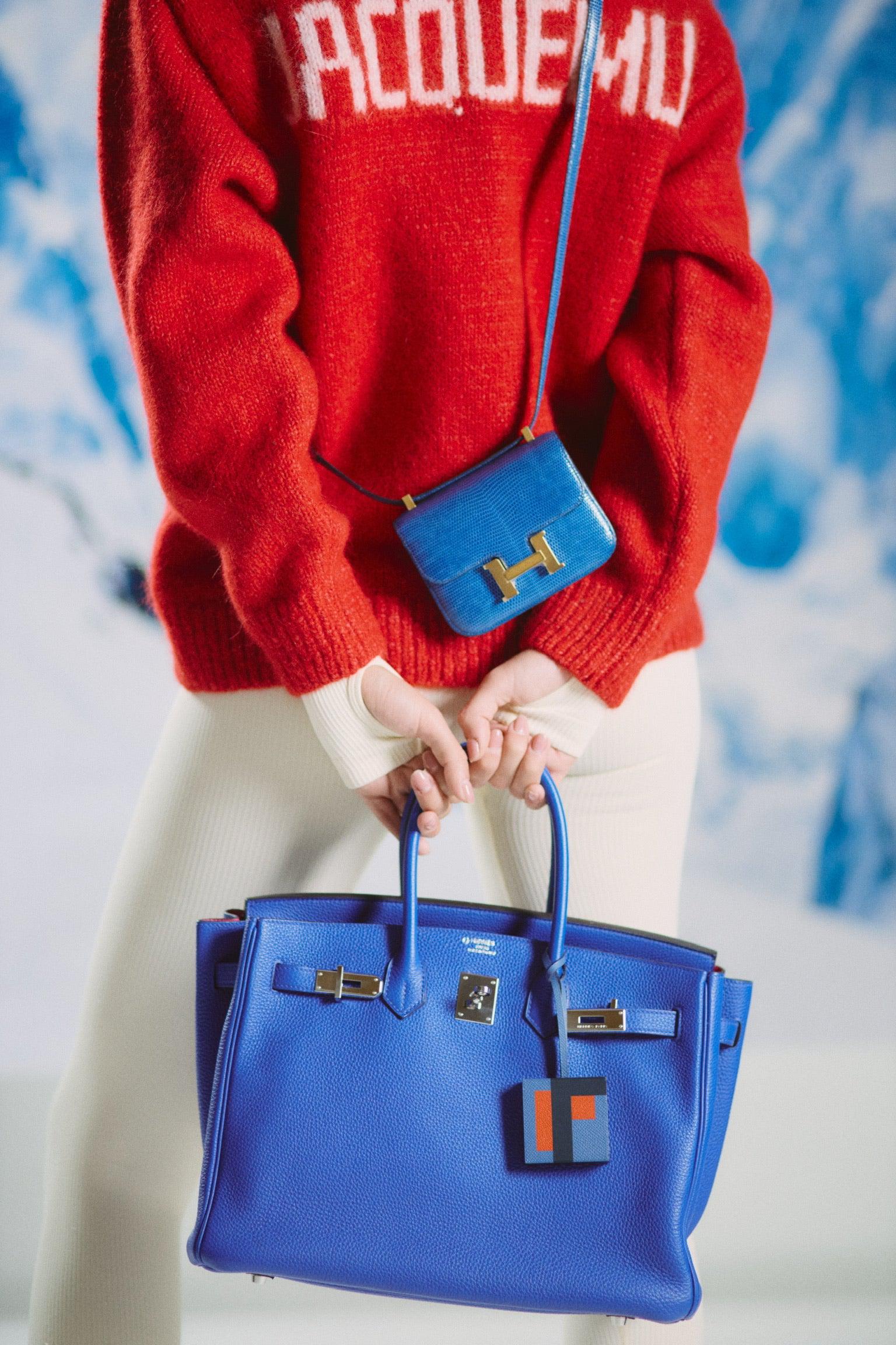 Hermès HSS Birkin 35 Bleu Electrique Togo & Fuchsia Palladium Hardware