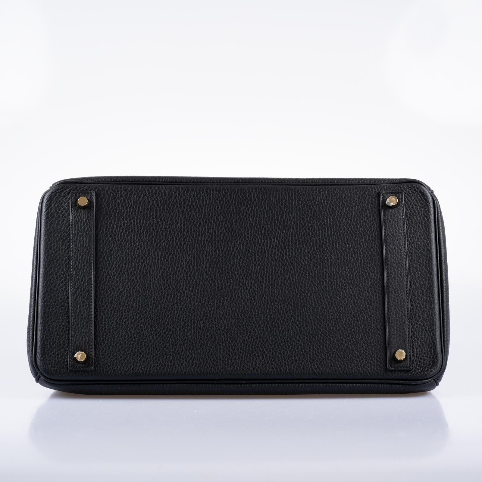 Hermès HSS Birkin 40 Black Togo with Blue Royal Interior Gold Hardware