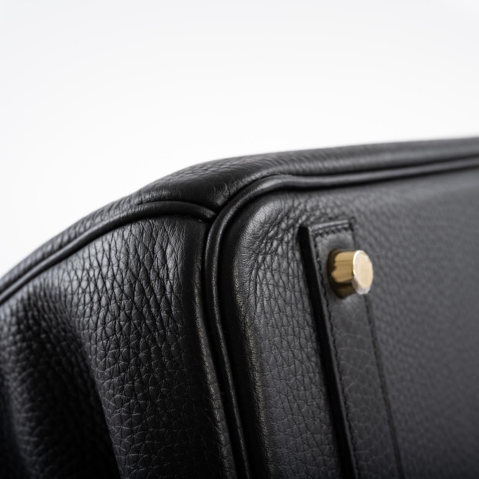 Hermès HSS Birkin 40 Black Togo with Blue Royal Interior Gold Hardware