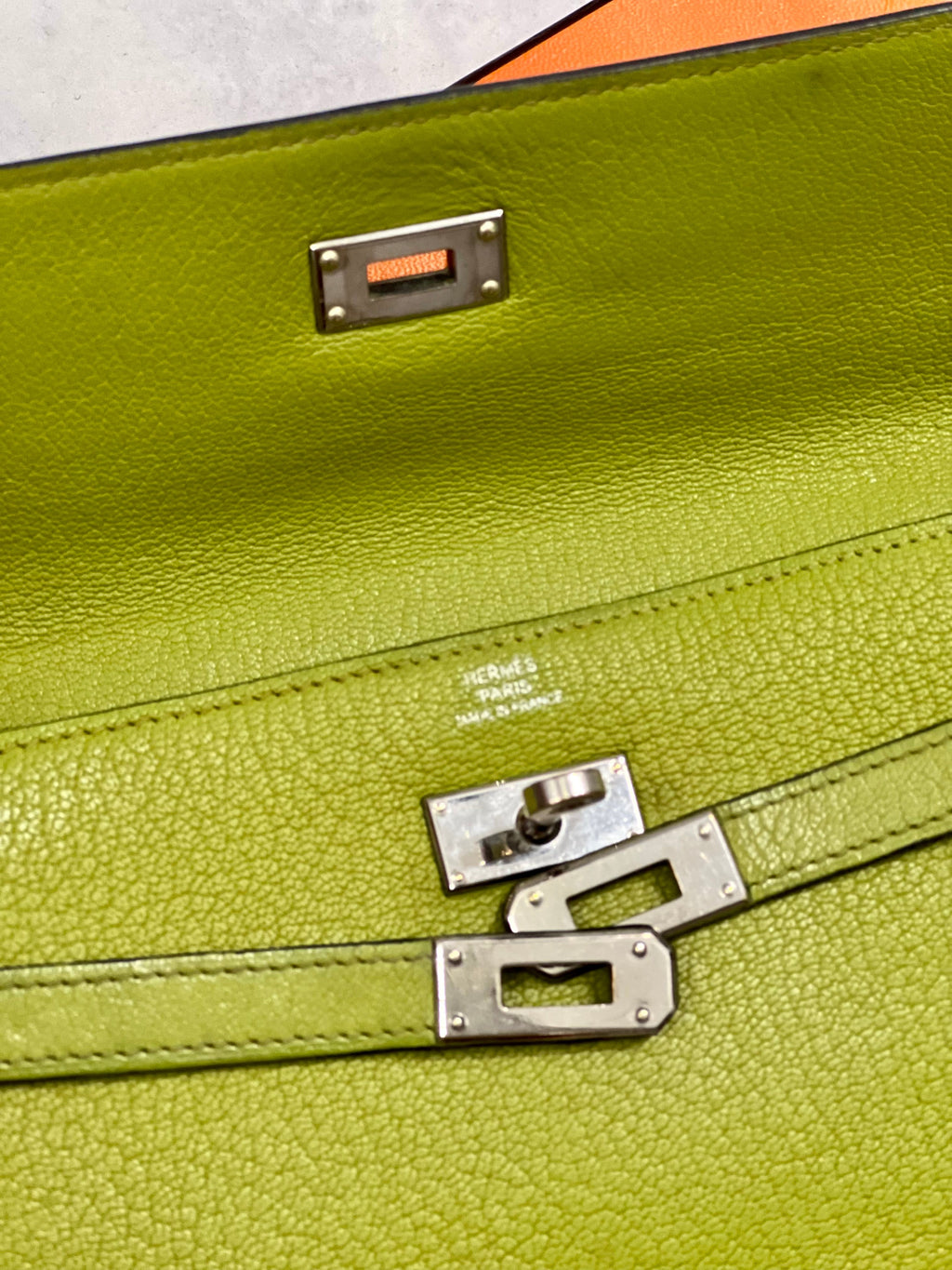 HERMÈS Kelly Long Chevre Mysore Wallet