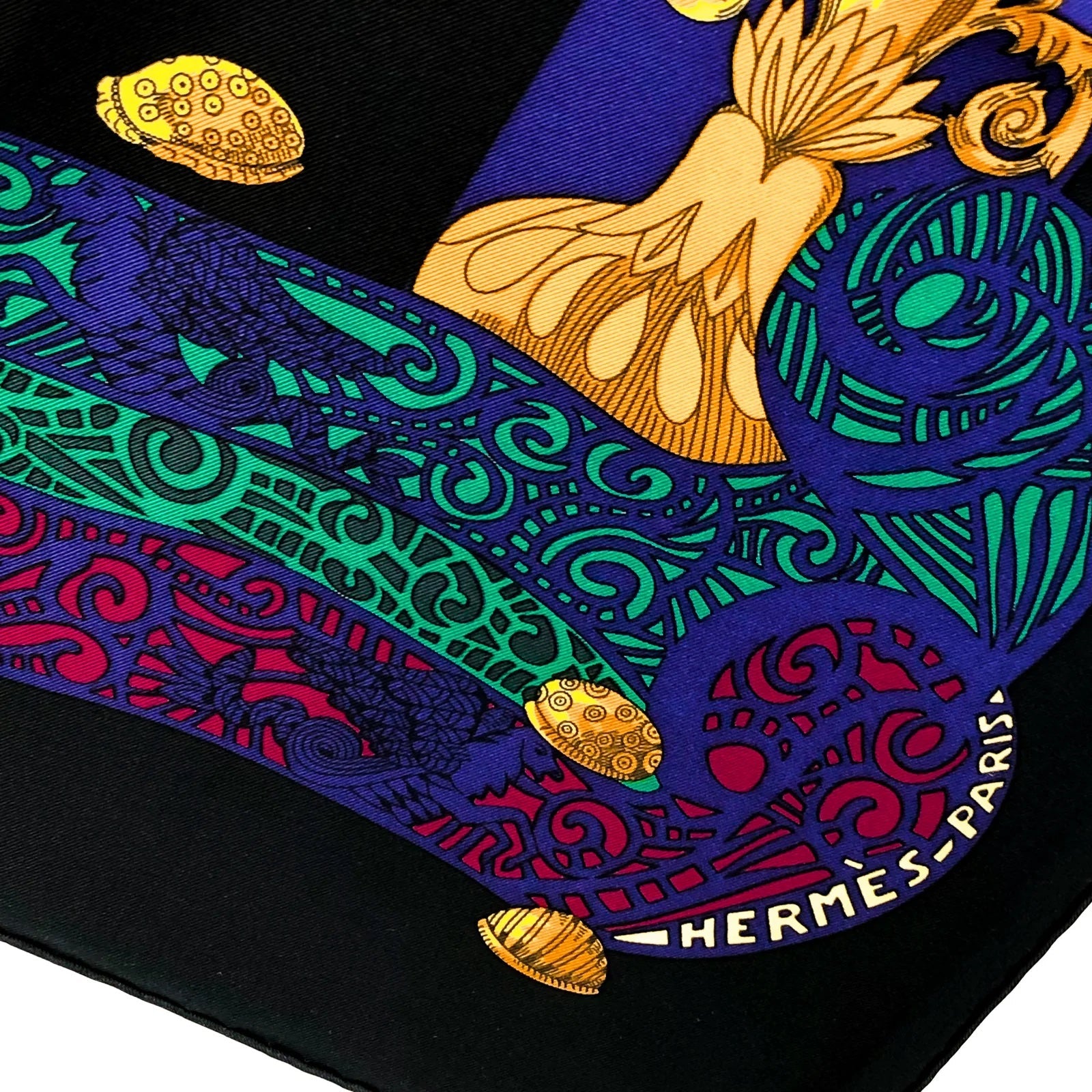 HERMÈS L'ATLANTIDE VINTAGE SILK SCARF BY ANNIE FAIVRE