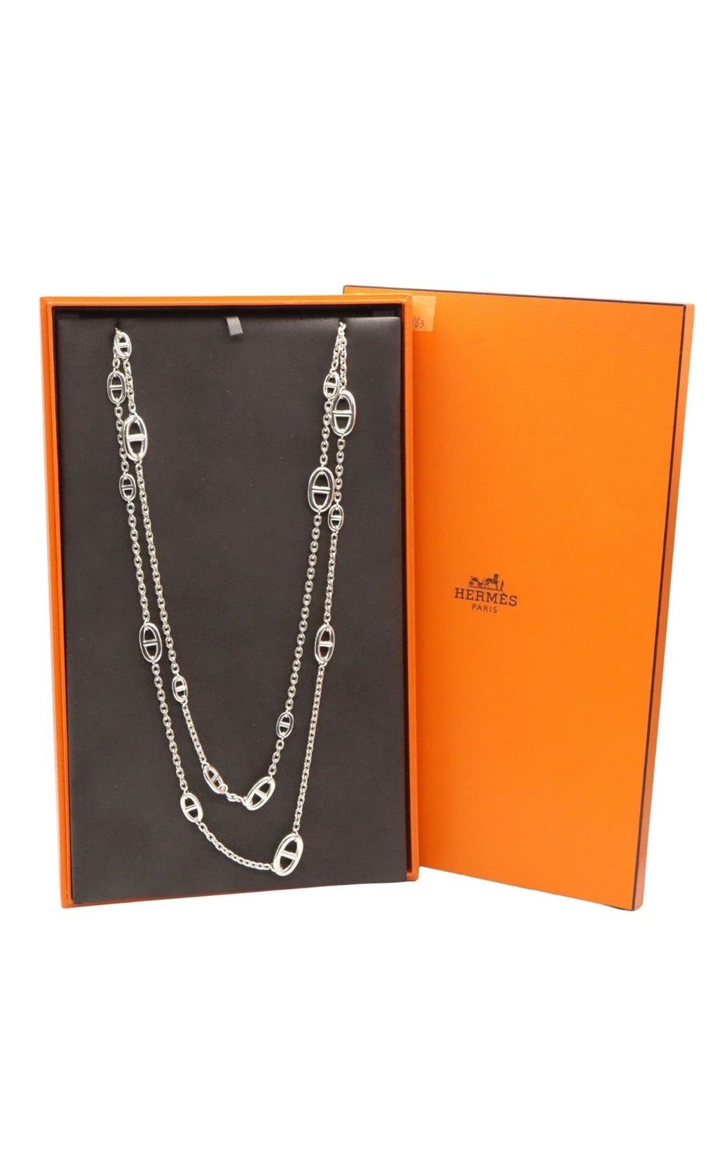HERMÈS FARANDOLE STERLING SILVER LONG NECKLACE