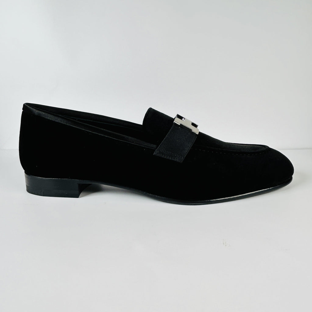 HERMÈS PARIS VELVET LOAFERS