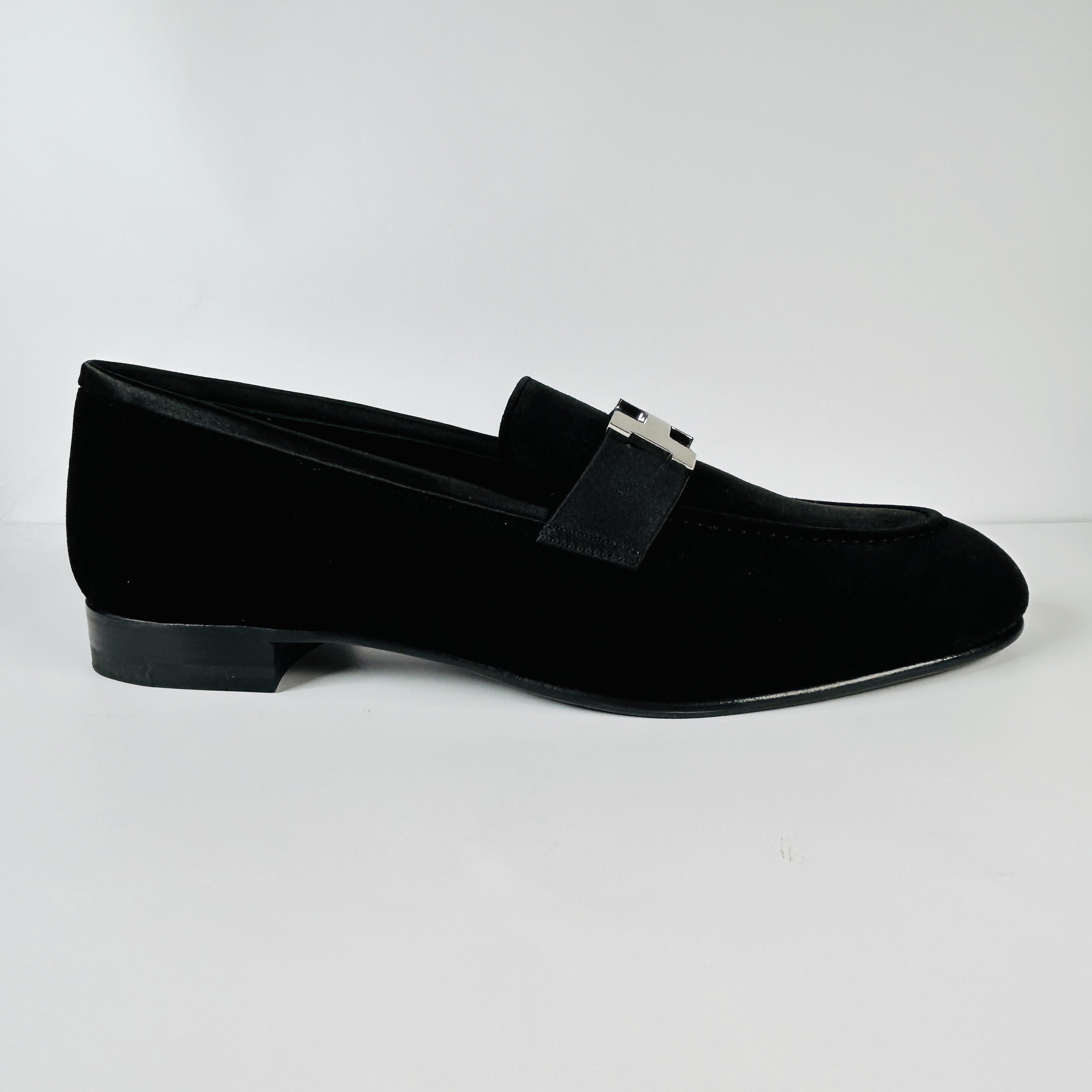 HERMÈS PARIS VELVET LOAFERS