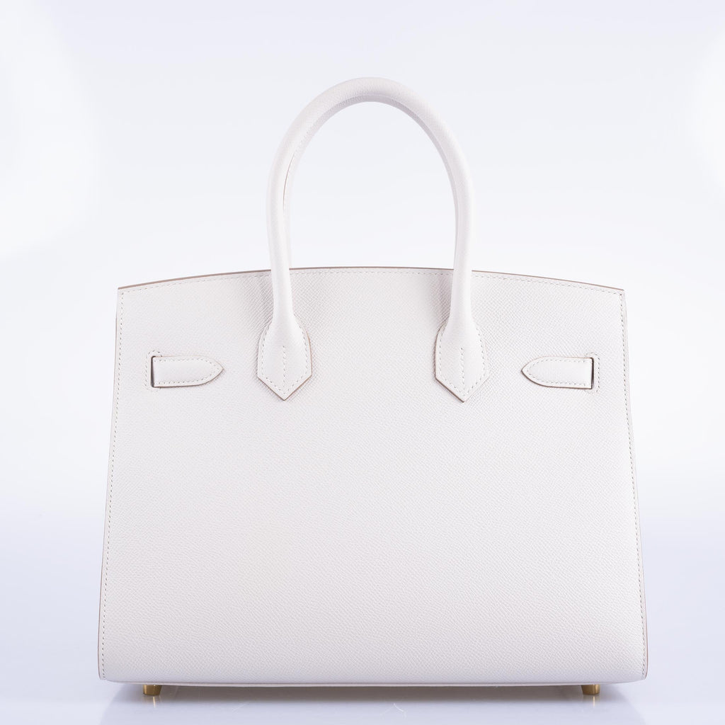 Hermès Sellier Birkin 30 Gris Pale Epsom Gold Hardware