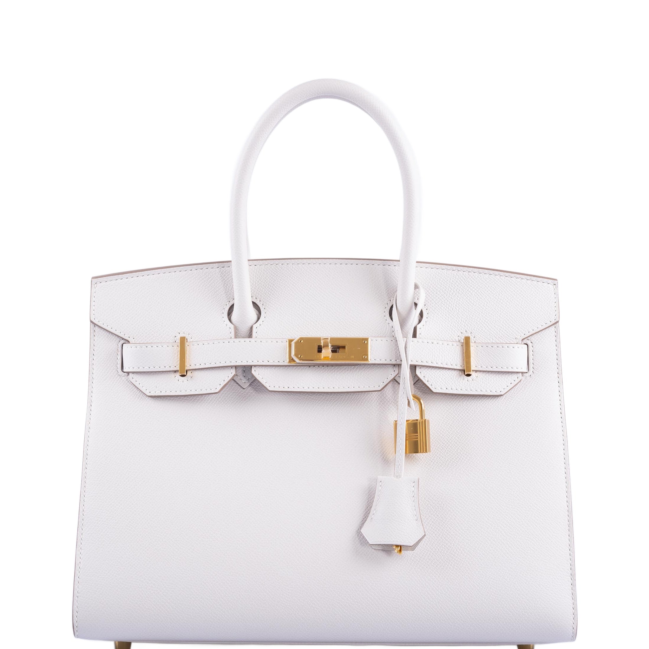 Hermès Sellier Birkin 30 Gris Pale Epsom Gold Hardware